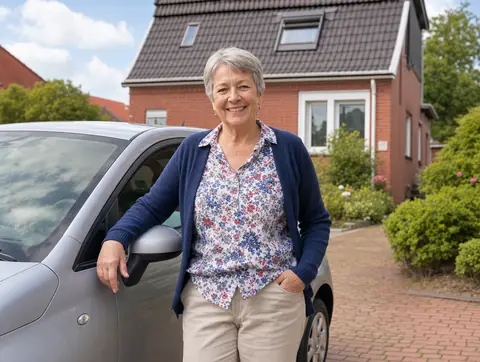 Verkäufer aus Bocholt mit dem verkauften Fahrzeug